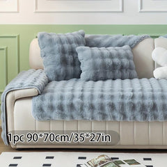 Thickened Rabbit Plush Sofa Slipcover Non-slip Four Seasons Universal Sofa Cover