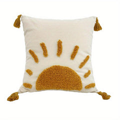 Boho Tufted Rising Sun Pillow Cover 45x45cm