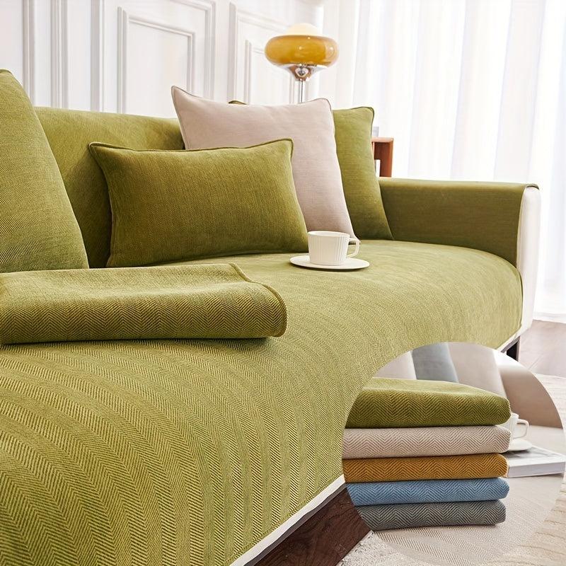 Chenille Sofa Slipcover Non-slip Furniture Protector for Home Decor