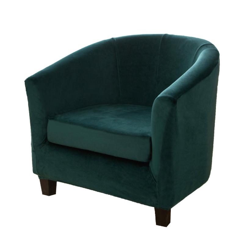 High Stretch Velvet Tub Chair Covers with Cushion Cover