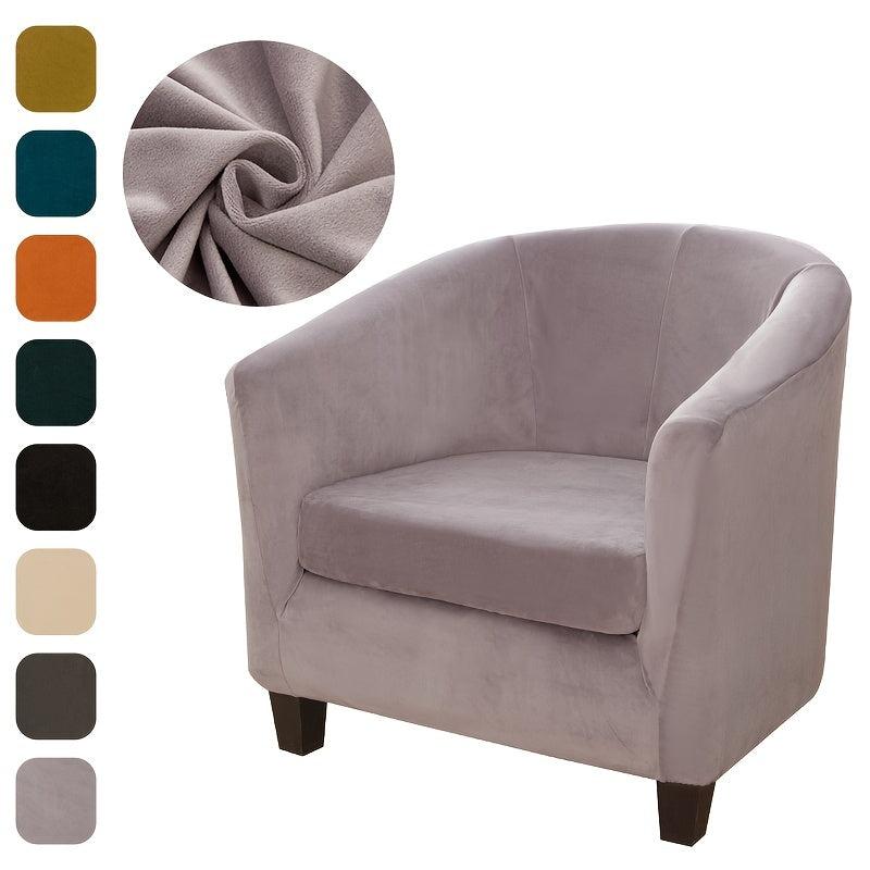 High Stretch Velvet Tub Chair Covers with Cushion Cover