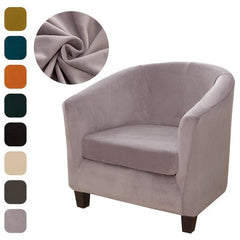 High Stretch Velvet Tub Chair Covers with Cushion Cover