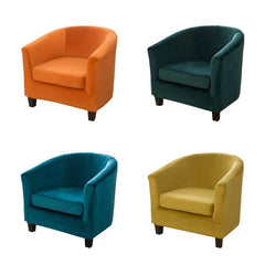 High Stretch Velvet Tub Chair Covers with Cushion Cover