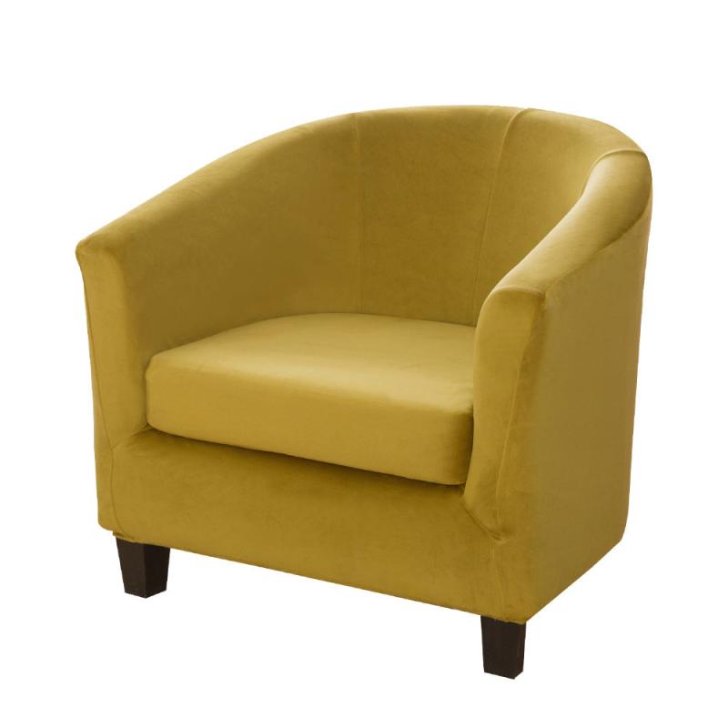 High Stretch Velvet Tub Chair Covers with Cushion Cover