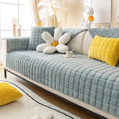 Winter Plush Sofa Slipcover Non-slip Couch Cover Universal Furniture Protector
