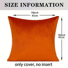 2pcs Velvet Pillow Covers Soft Solid Cushion Case For Home Decor