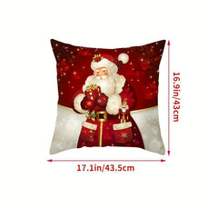 Christmas Pillowcase Cartoon Printed Decoration Santa Claus Christmas Gift