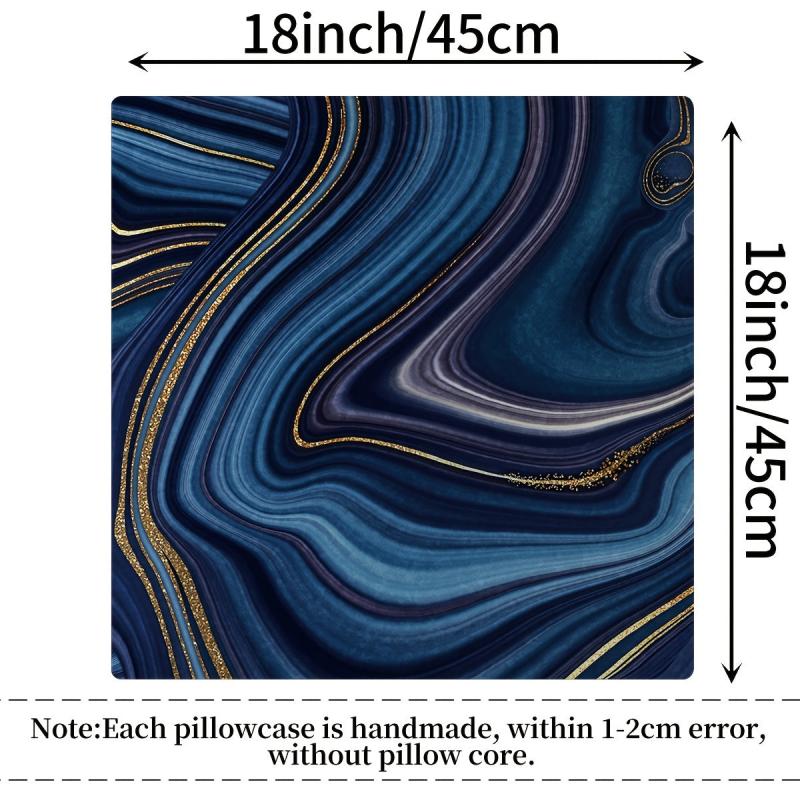 Golden Marble Throw Pillow Cover 45x45cm for Home Living Room Bedroom Decor