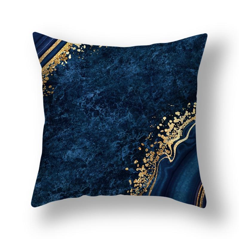 Golden Marble Throw Pillow Cover 45x45cm for Home Living Room Bedroom Decor