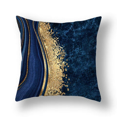Golden Marble Throw Pillow Cover 45x45cm for Home Living Room Bedroom Decor