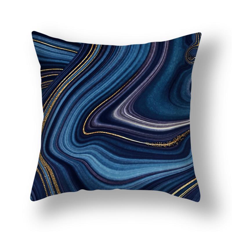 Golden Marble Throw Pillow Cover 45x45cm for Home Living Room Bedroom Decor