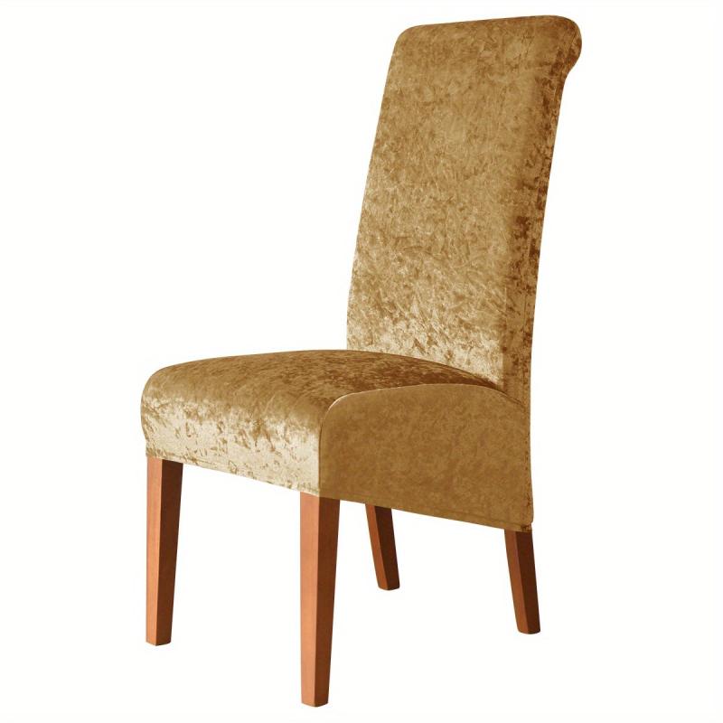 High Velvet Dining Chair Slipcover Elastic Cover for Dining Room Banquet