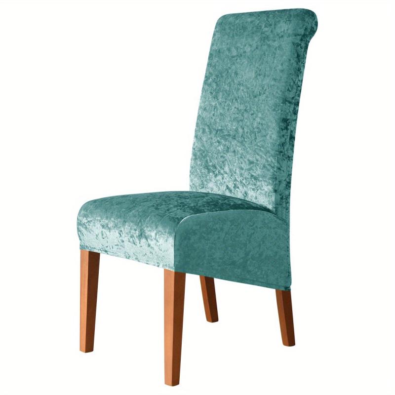 High Velvet Dining Chair Slipcover Elastic Cover for Dining Room Banquet