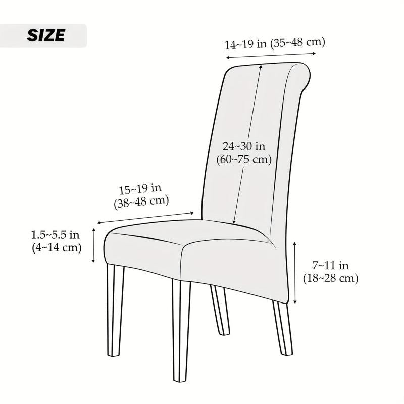 High Velvet Dining Chair Slipcover Elastic Cover for Dining Room Banquet
