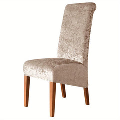 High Velvet Dining Chair Slipcover Elastic Cover for Dining Room Banquet