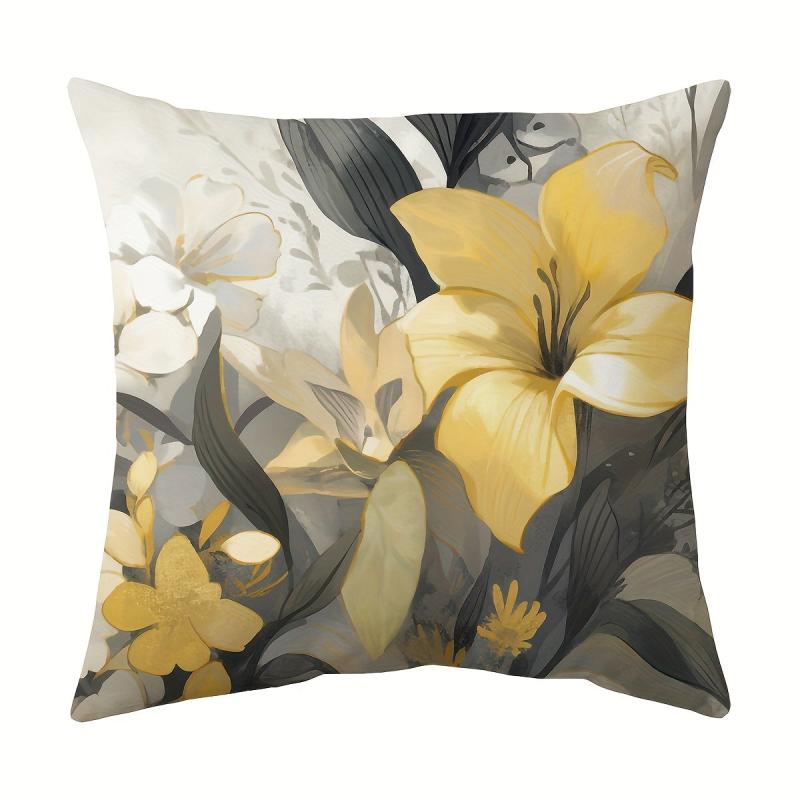 Vintage Flower Throw Pillow Covers Double Sided Printed Throw Pillowcase