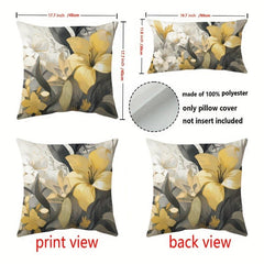 Vintage Flower Throw Pillow Covers Double Sided Printed Throw Pillowcase