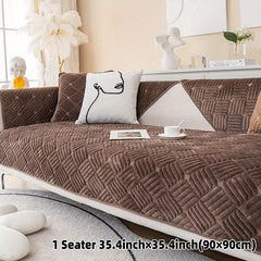 Non-slip Velvet Sofa Cover Embroidered Slipcover