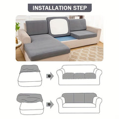 Non-slip Sofa Cover for Pets, Solid Elastic Design