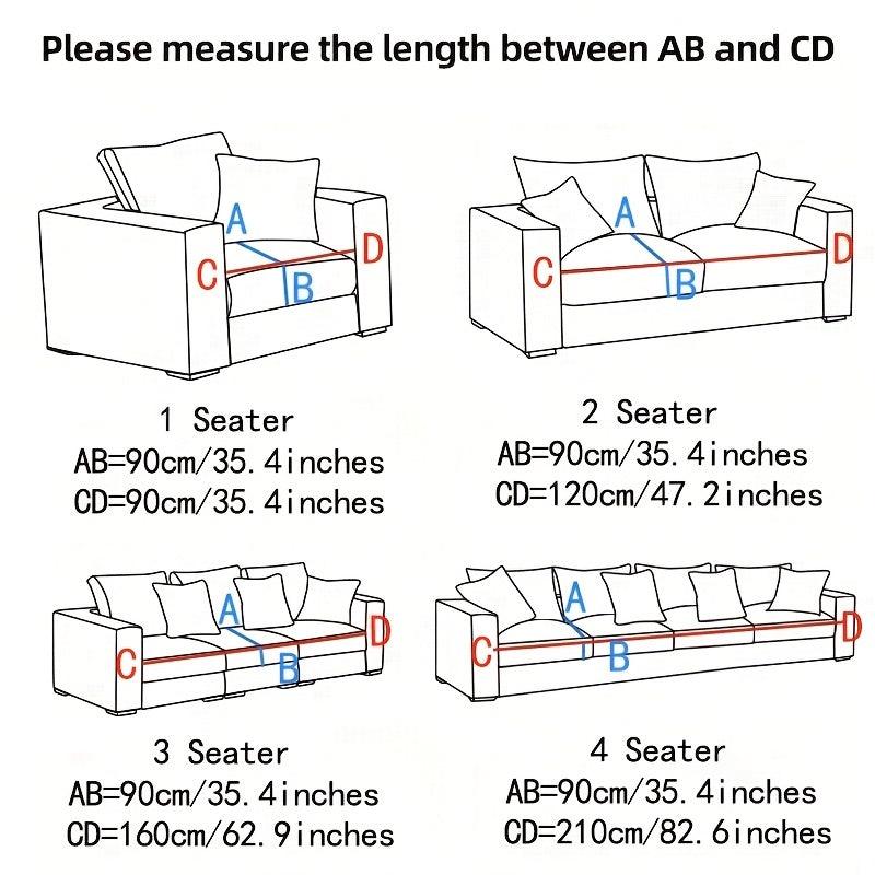 Solid Rabbit Plush Sofa Slipcover Warm Couch Cover