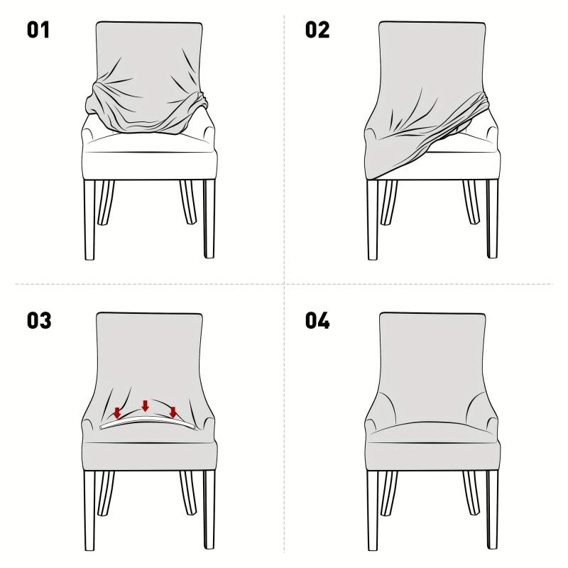 Non Slip Velvet Dining Chair Slipcover - Elegant Furniture Protection