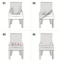 Non Slip Velvet Dining Chair Slipcover - Elegant Furniture Protection
