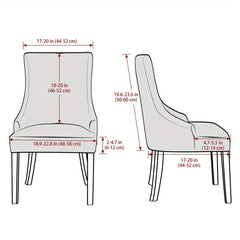 Non Slip Velvet Dining Chair Slipcover - Elegant Furniture Protection