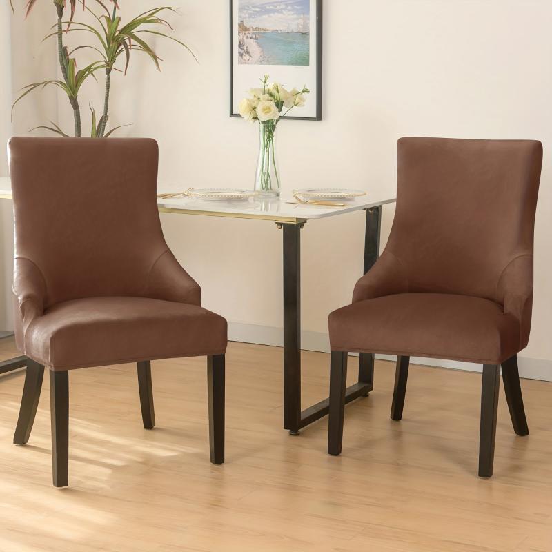 Non Slip Velvet Dining Chair Slipcover - Elegant Furniture Protection