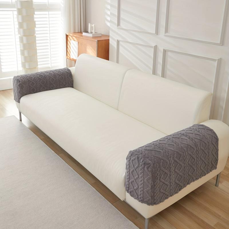 2pcs Soft Jacquard Armrest Slipcover - Protect Furniture, Enhance Home Decor