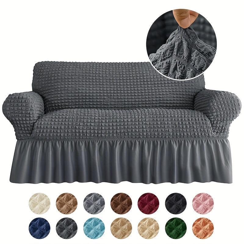 Non-Slip Sofa Cover with Skirt Elastic Furniture Protector