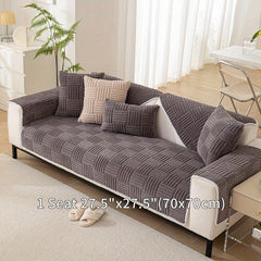 Plush Sofa Slipcover Non-Slip Furniture Protector