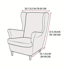 Stretch Wingback Chair Covers Set Soft Armchair Slipcovers