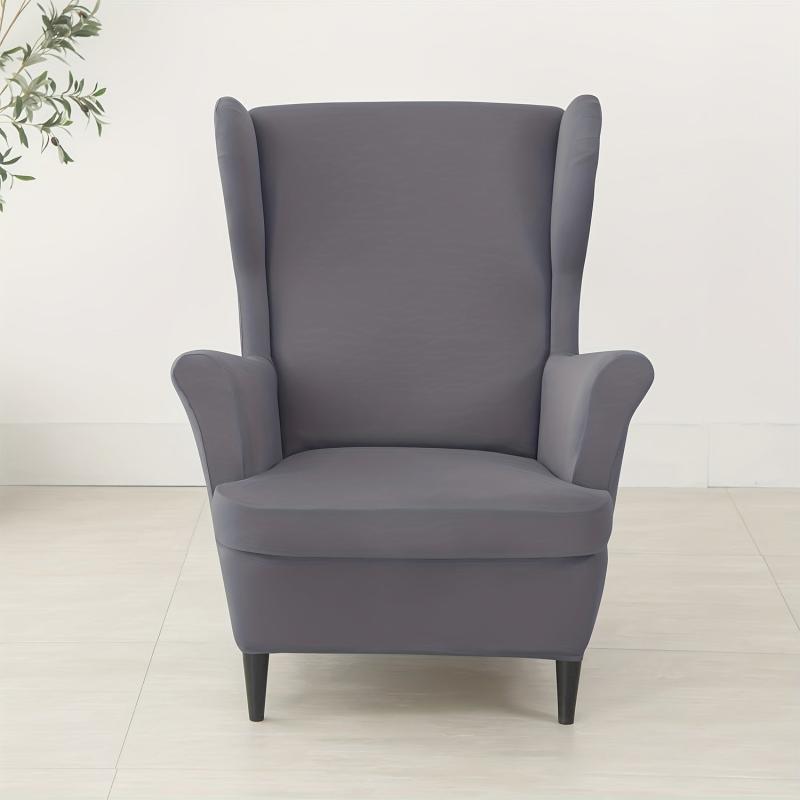Stretch Wingback Chair Covers Set Soft Armchair Slipcovers