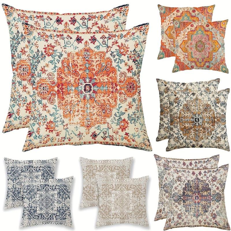 Boho Ethnic Style Carpet Pattern Cushion Case 45 72x45 72 Cm