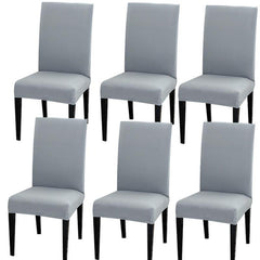 6pcs Dining Chair Covers - Stretchable, Removable, Washable Seat Protector