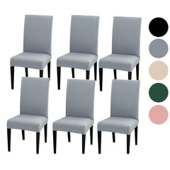 6pcs Dining Chair Covers - Stretchable, Removable, Washable Seat Protector