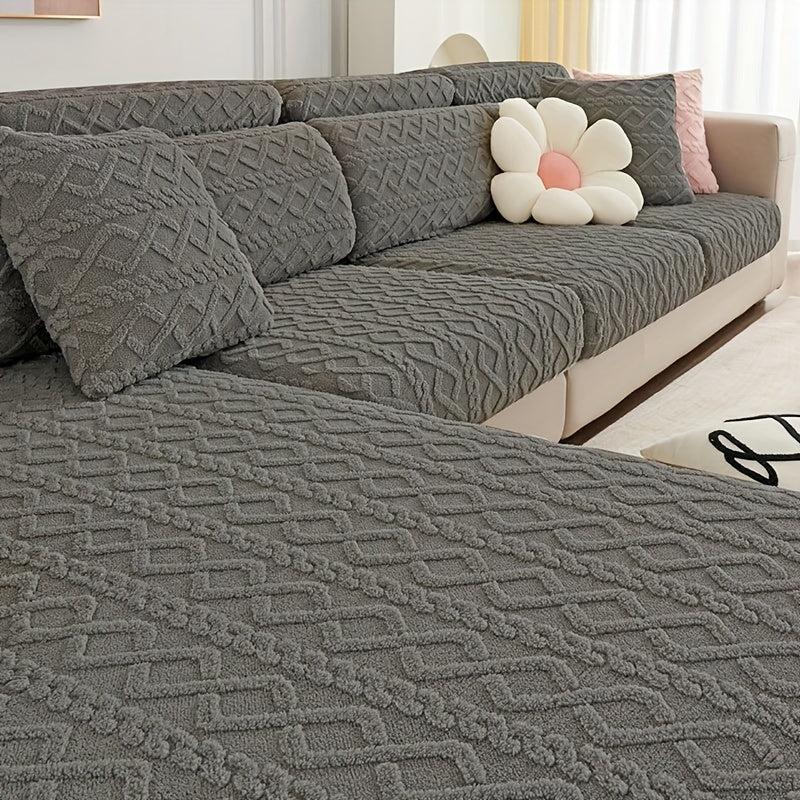 Modern Velvet Sofa Slipcover All Seasons Universal Furniture Protector