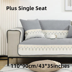 Feather Sofa Slipcover Furniture Protector Non-slip Cover for Living Room