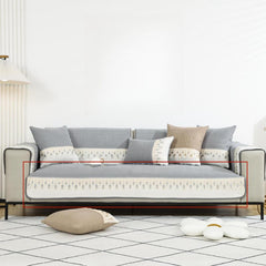 Feather Sofa Slipcover Furniture Protector Non-slip Cover for Living Room