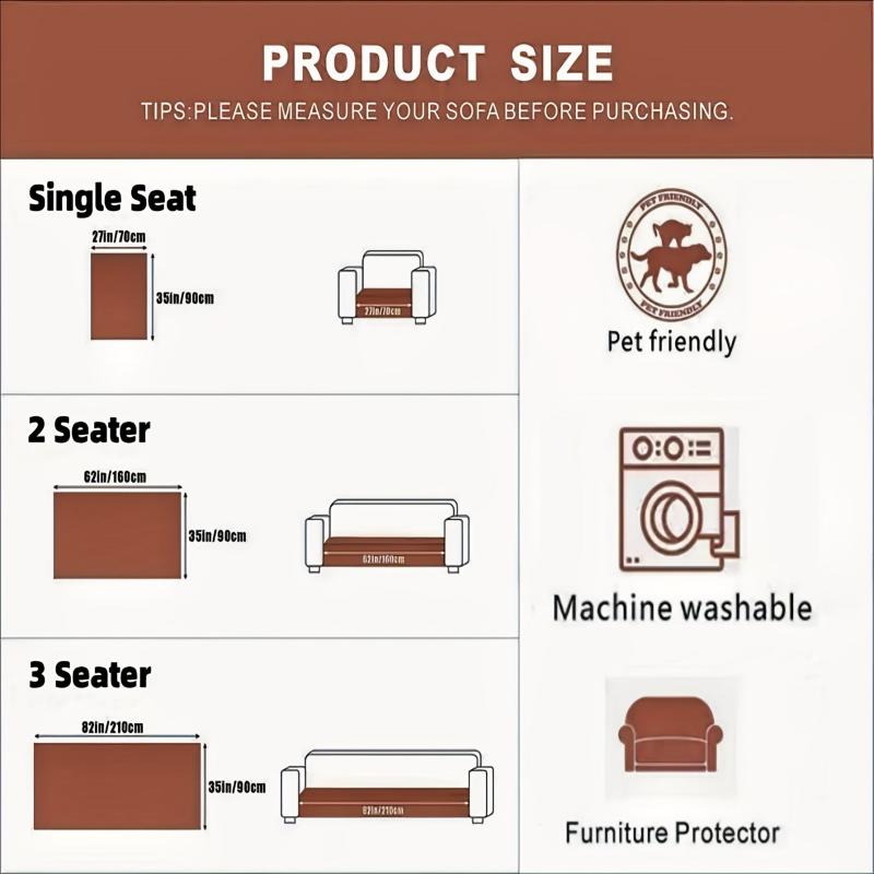 Feather Sofa Slipcover Furniture Protector Non-slip Cover for Living Room