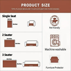 Feather Sofa Slipcover Furniture Protector Non-slip Cover for Living Room
