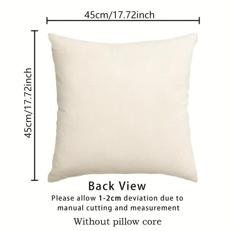 4pcs Christmas Pillow Case Reindeer Eucalyptus Square Cushion Cover