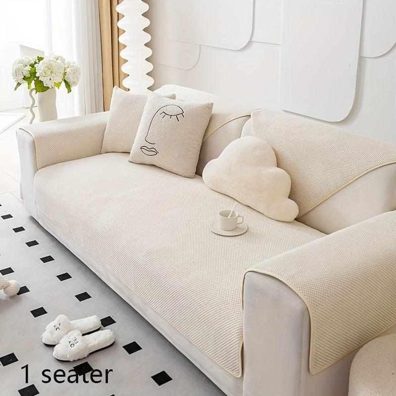 1pc Sofa Slipcover Non-slip Couch Cover Pet Friendly Furniture Protector