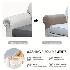 2pcs Knitted Armrest Covers Soft Arm Covers for Chairs Sofa