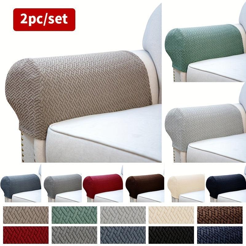 2pcs Knitted Armrest Covers Soft Arm Covers for Chairs Sofa