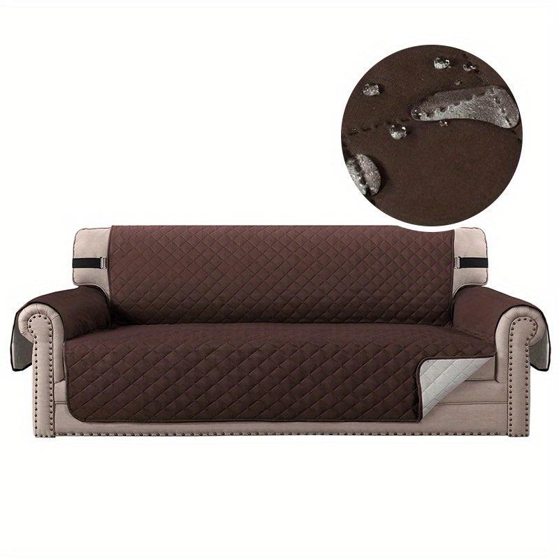 Quilted Sofa Slipcover Double Sided Fabric Pet Furniture Cover
