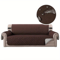 Quilted Sofa Slipcover Double Sided Fabric Pet Furniture Cover