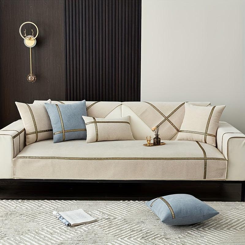 Chenille Sofa Slipcover Non-Slip Furniture Protector