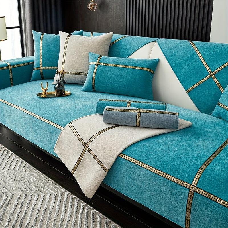Chenille Sofa Slipcover Non-Slip Furniture Protector