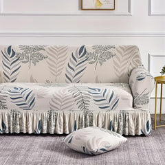 Flower Plant Pattern Sofa Slipcover Skirt